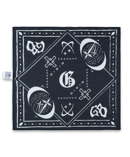 Gothic pattern bandana scarf