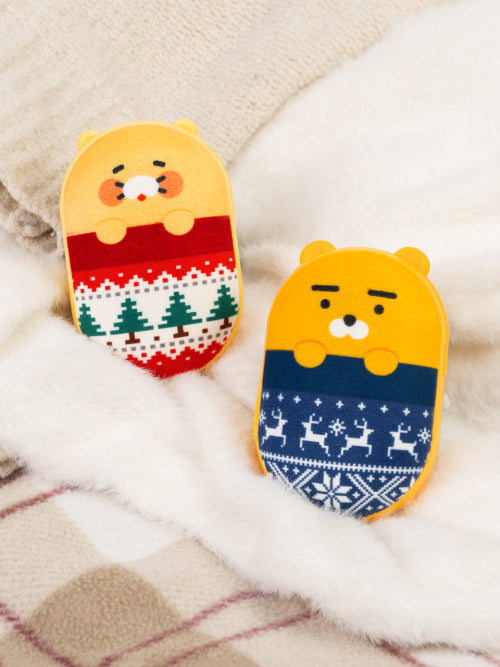 Kakao Friends Blanket Caps Double-Sided Heat Hand warmer Auxiliary Battery 5000 mAh Pebble Mini Hand warmer