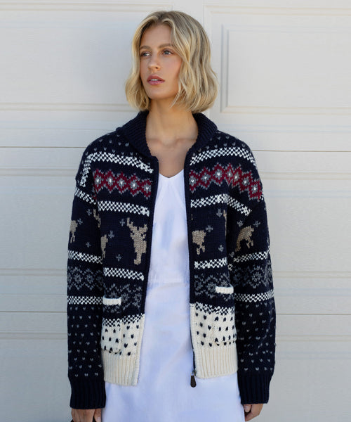 COWICHAN COLLAR ZIP UP [2COLOR]
