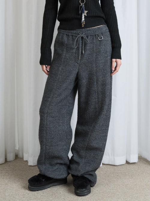 Fleece Drawstring Jogger Pants VW5WL530_2color