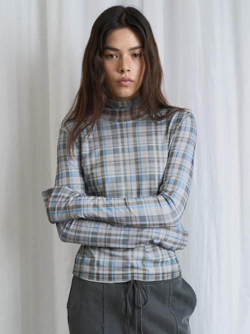High-neck Vintage Check Top VW5WE636_2color