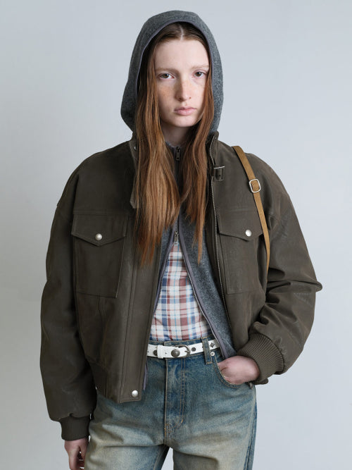 Soft Touch Blouson Down Jumper VD5WM412_2color