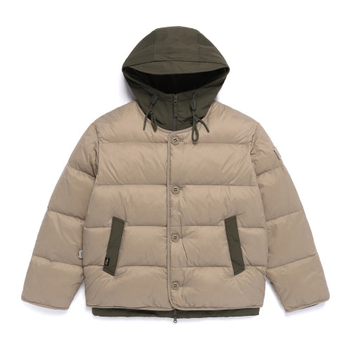 N254UDW130 [NRN] Layered Goose-Down Jumper OLIVE KHAKI