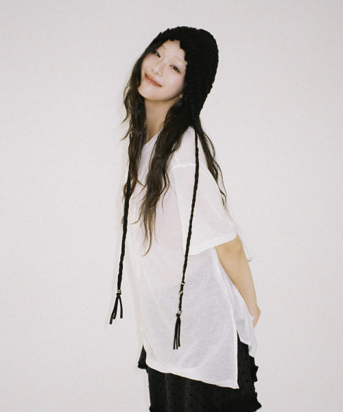 Heart Crocher Bonnet - BLACK