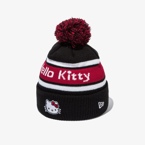 K POMPON BEANIE NE X HELLO KITTY BLK