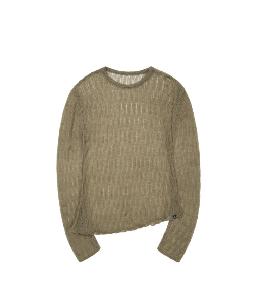 See-Through Knitted Long Sleeve (Beige)
