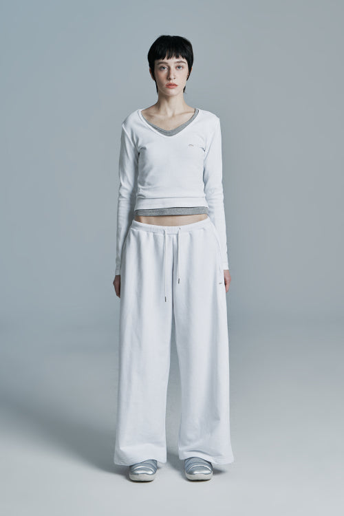 DAY V-NECK LONG SLEEVE WHITE