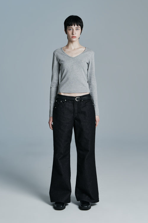 DAY V-NECK LONG SLEEVE MELANGE