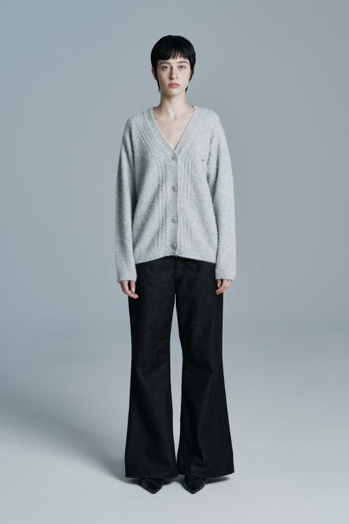 JOY KNIT CARDIGAN GRAY