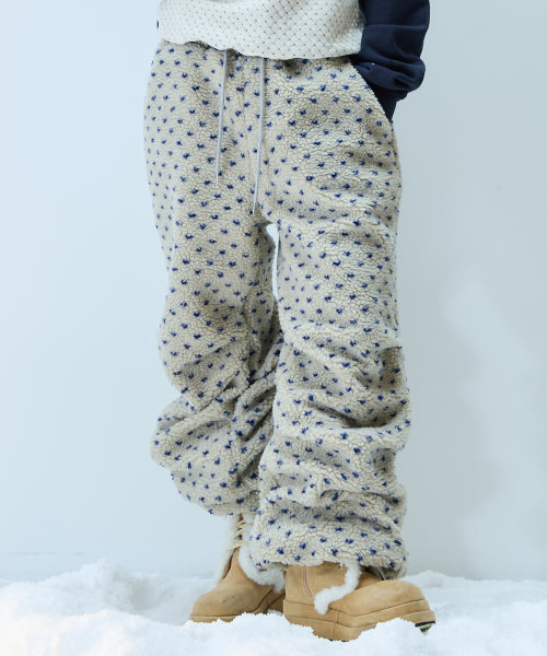 L21 DOT FLEECE PANTS(CREAM)