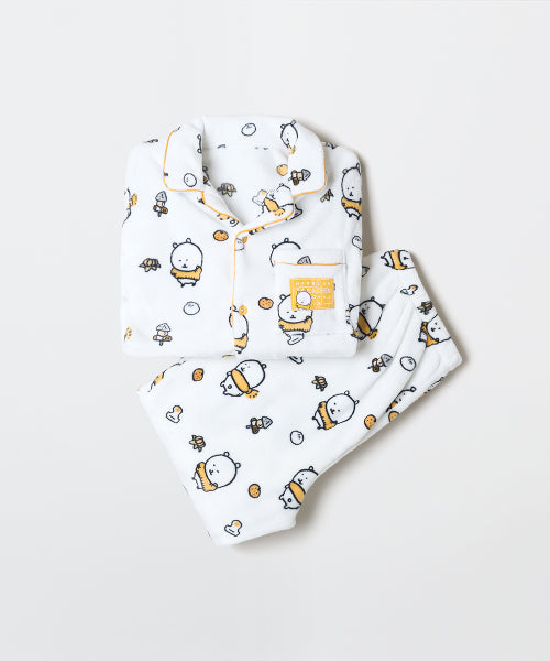 [Damgom] Warm bear sleeping pajamas (IVORY)_SPPG11U01