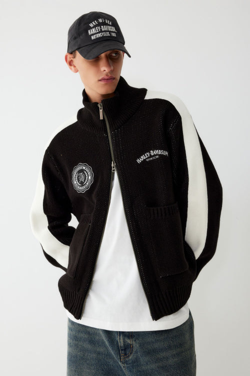 Kowichan Logo Zip-Up Knitwear_Black HH15312004