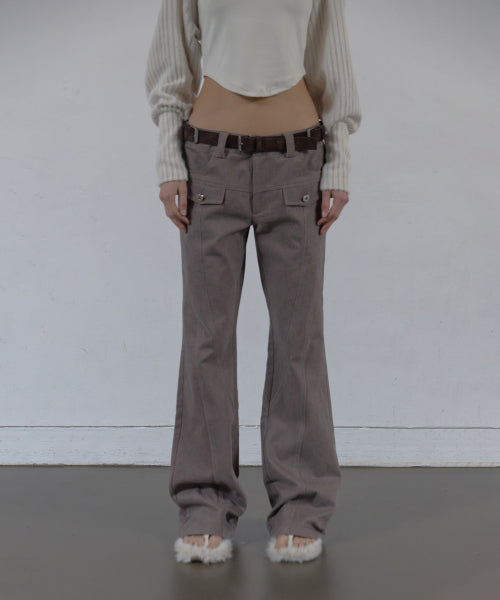 LINE  BOOTCUT PANTS / MOCHA