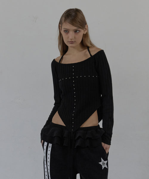WESTERN CROSS TOP / BLACK