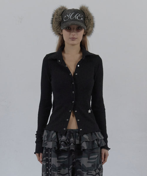 SNAP GOLGI SHIRT / BLACK