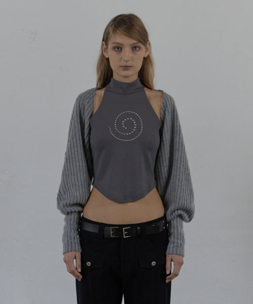 BRUSHED BOLERO SET / GRAY