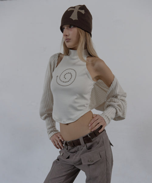 BRUSHED BOLERO SET / IVORY