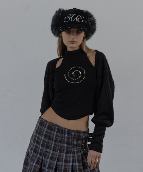 BRUSHED BOLERO SET / BLACK