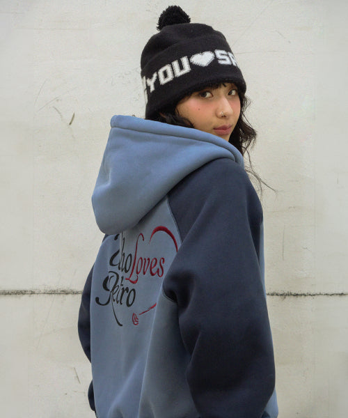 (W) Toning-color Who Love Hooded Zip-Up