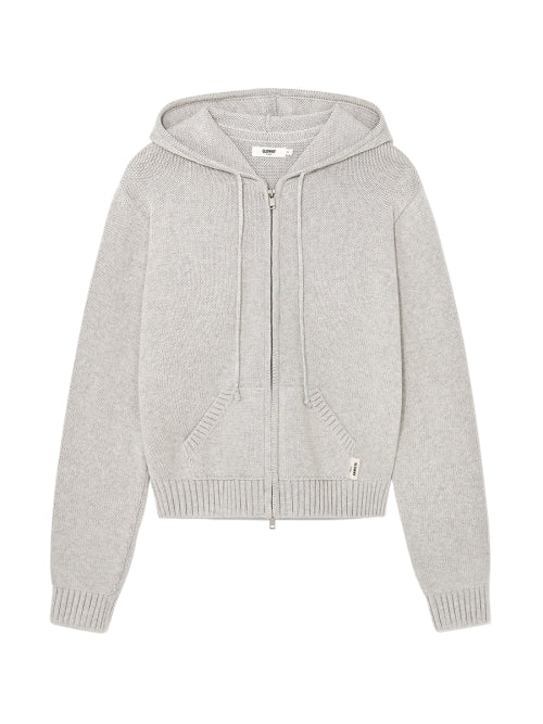 G CLASSIC KNIT ZIP UP (GRAY)