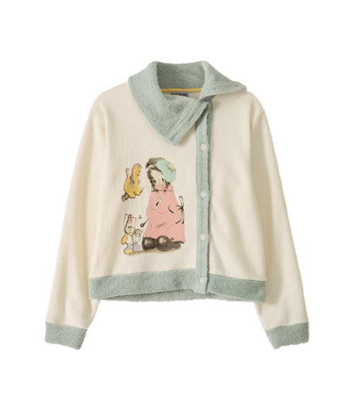 Slanted Button Cardigan