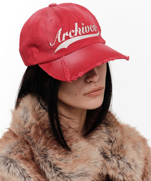 ARCHIVES DAMAGED CAP (RED)