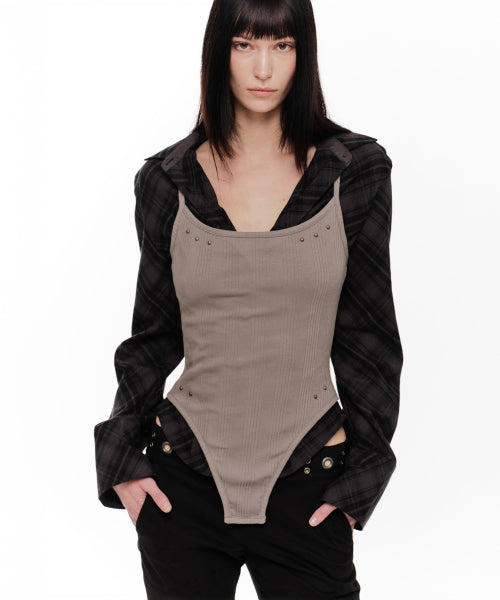 VITT STUD BODYSUIT (TAUPE)