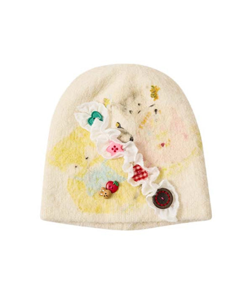 Button Lace Beanie