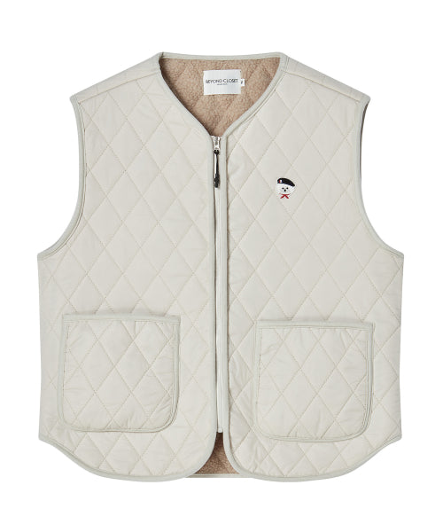 [WOMENS EDITION] ILP PATCH POINT QUILTED VEST IVORY