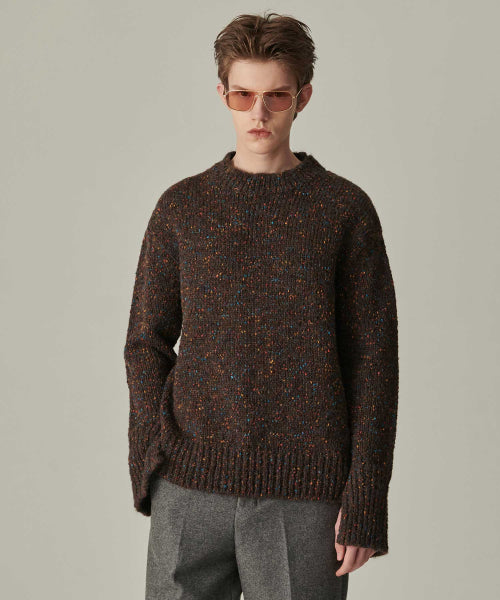 [COLLECTION LINE] DUST POP VINTAGE KNIT BROWN