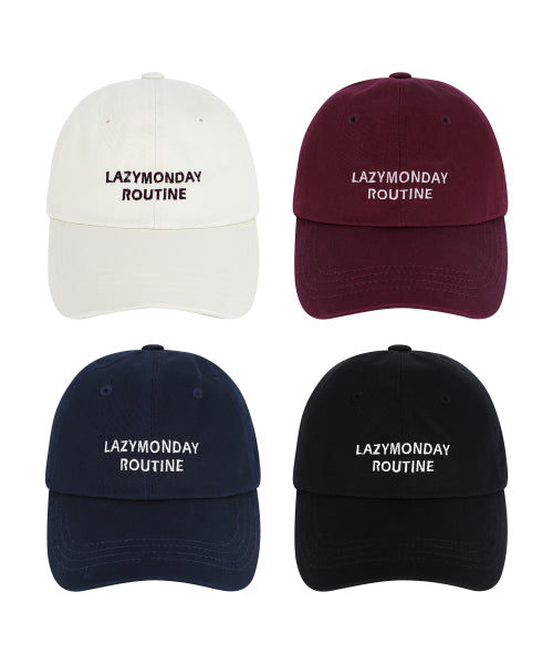 Basic Lettering Logo Ball Cap (4 Colors)