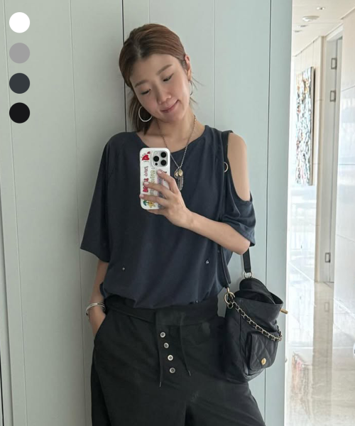 [2PACK] DEINET ONE-SLIT SNAP T-SHIRTS
