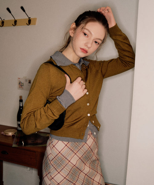 lotsyou_Mila Knit Cardigan Olive Green