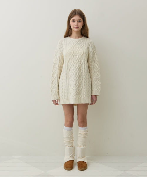 Long Twist Knit OPS (ivory)