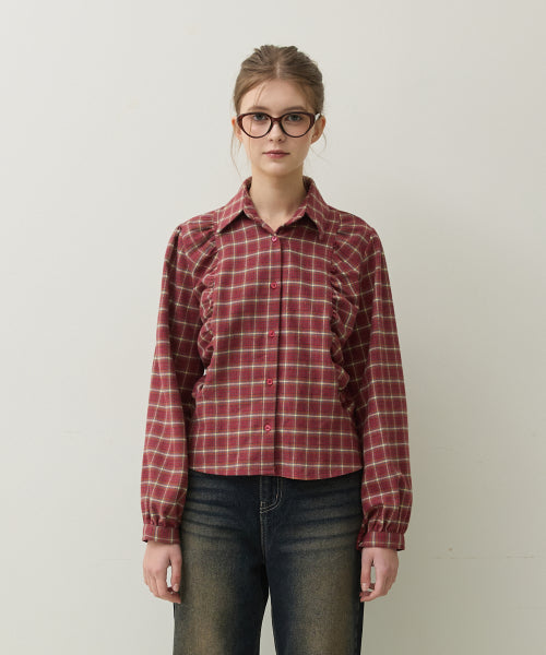 Rona Check Shirt (red)