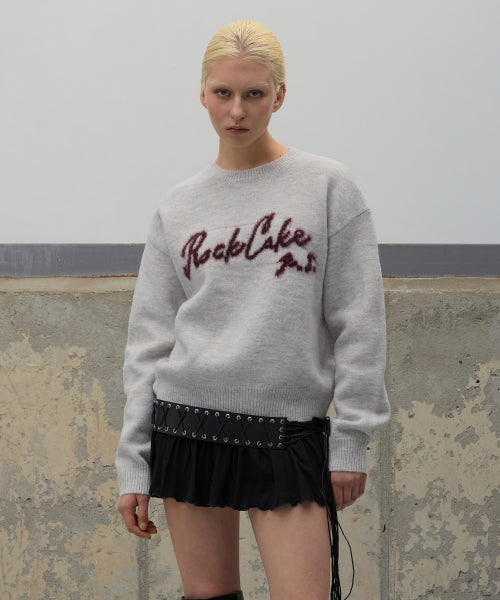 Script Logo Mohair Knit - Oatmeal