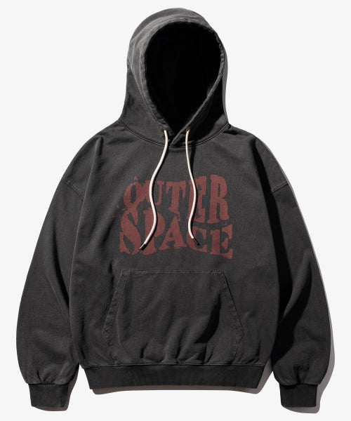 Space Pigment Dyed Hoodie Deepgray KHHD6921