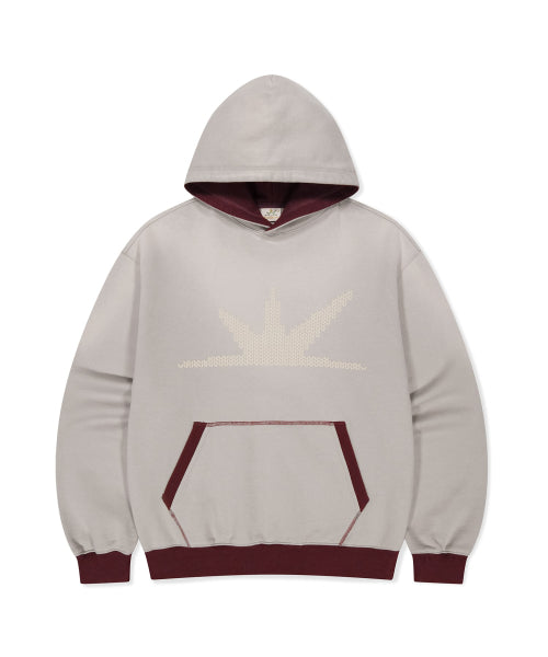 [HOME ALONe] Knit Effect Daybreak Hoodie Grey