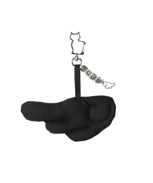 Angel Wing Keyring - Black