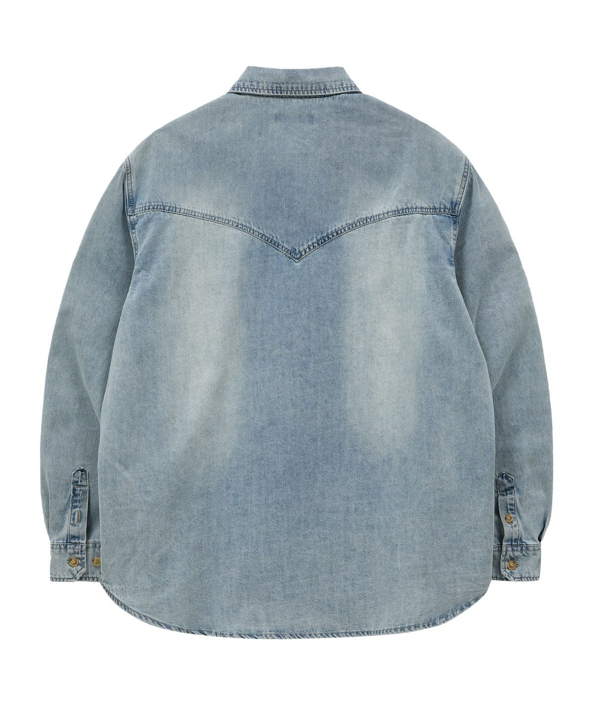 ★[NCT Jisung Worn] 【HOODHOOD】Alien Western denim shirt light blue