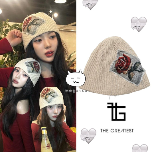 Rose Patch Beanie
