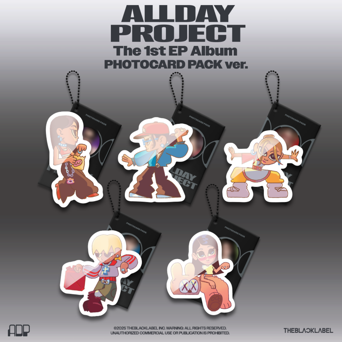 (5종 SET) The 1st EP Album 'ALLDAY PROJECT' PHOTOCARD PACK ver. - YG SELECT