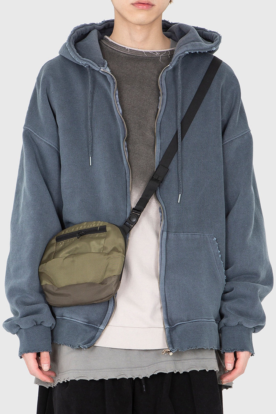 Vintage Dying Hood Zip-Up