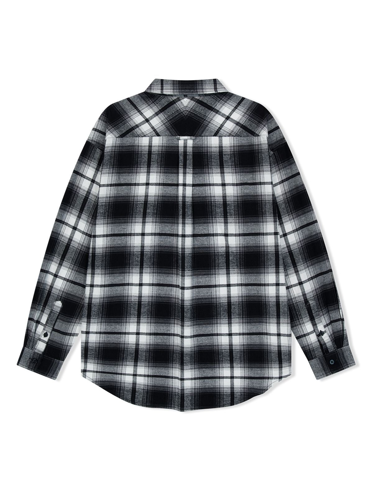 ★[LE SSERAFIM KAZUHA Worn] 【YESEYESEE】Flannel Check Shirt Black