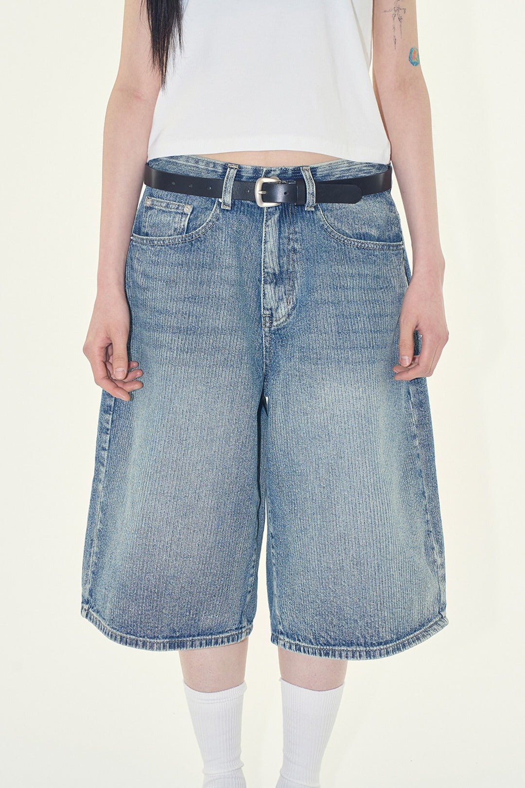 Senti Twill Denim Bermuda Pants