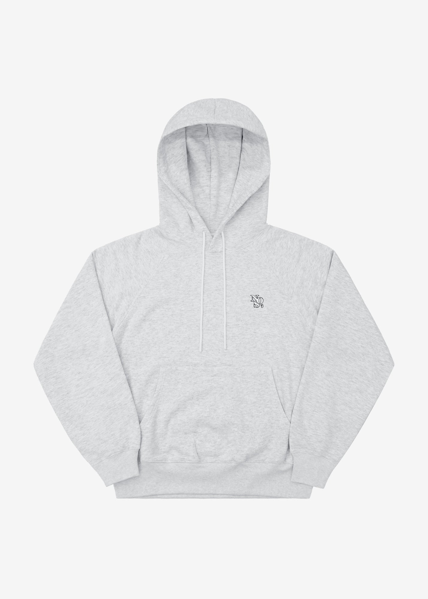 Two-tone embroidered raglan hood - Light melange | NOS7