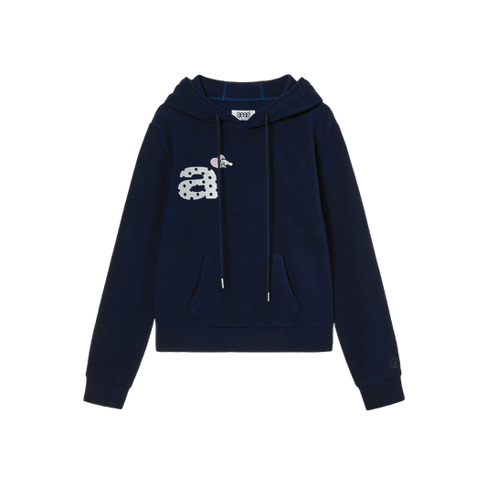 AEAE Cinnamoroll Fleece Hoodie Navy