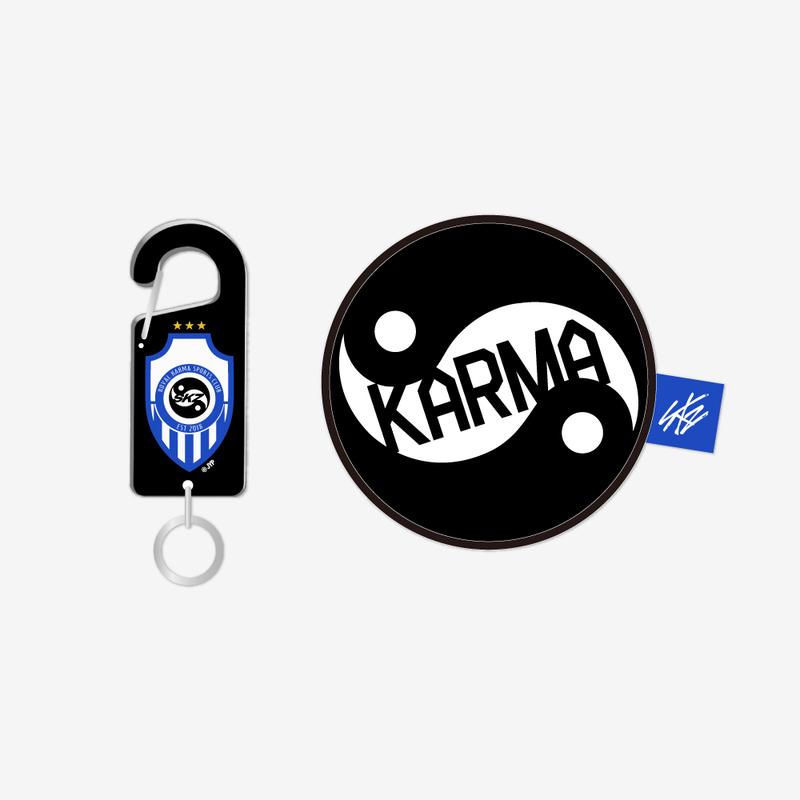 ACRYLIC CARABINER & BALL POUCH SET - KARMA