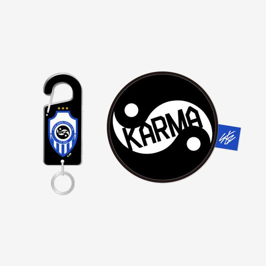 ACRYLIC CARABINER & BALL POUCH SET - KARMA