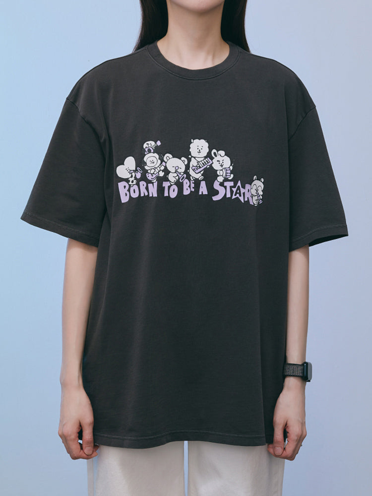BT21 Band Short Sleeve T-shirt (Black)